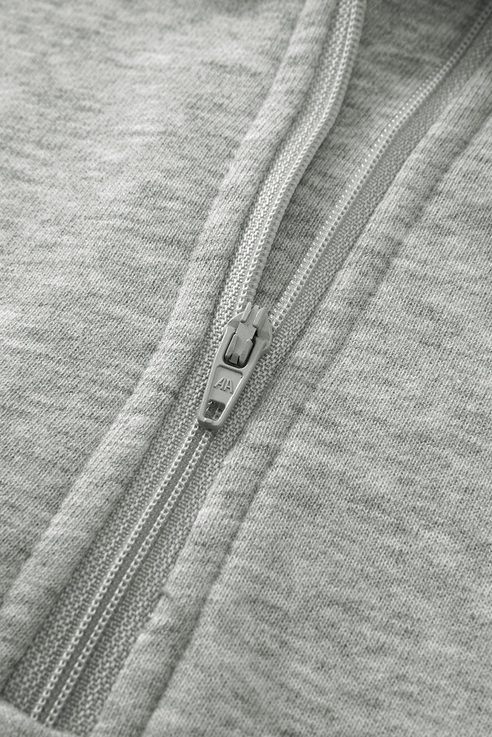 Gray Fleece Lined Zip Sweatshirt