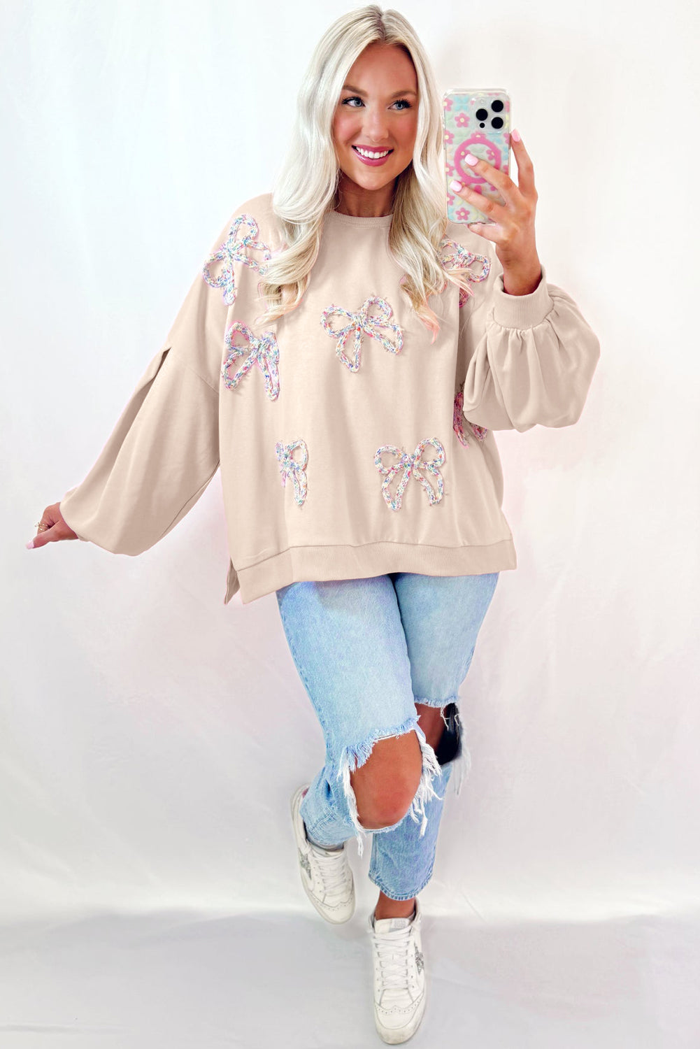 Bow Sleeve Pullover