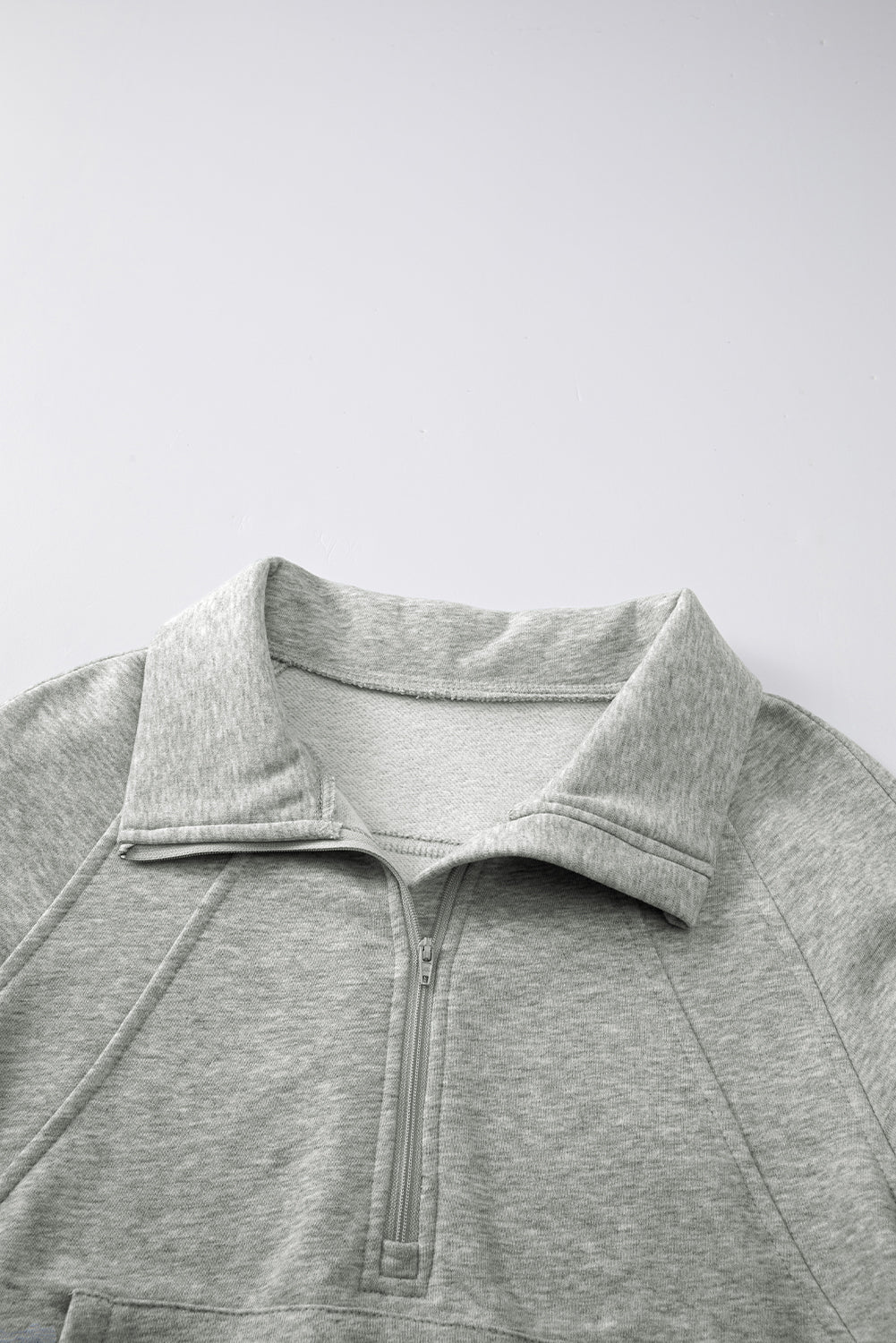 Gray Fleece Lined Zip Sweatshirt