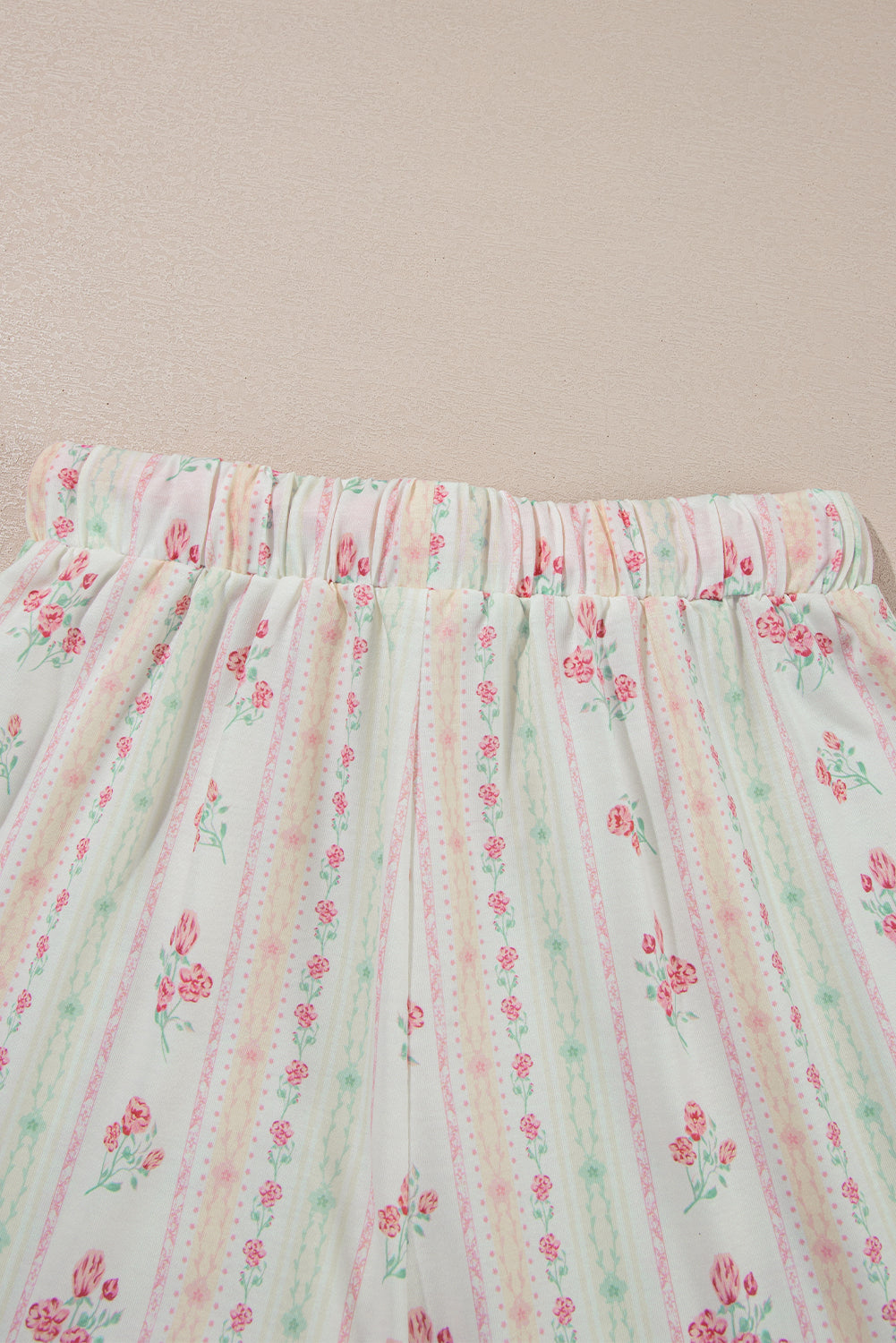 Floral Print Pink Pajamas Set