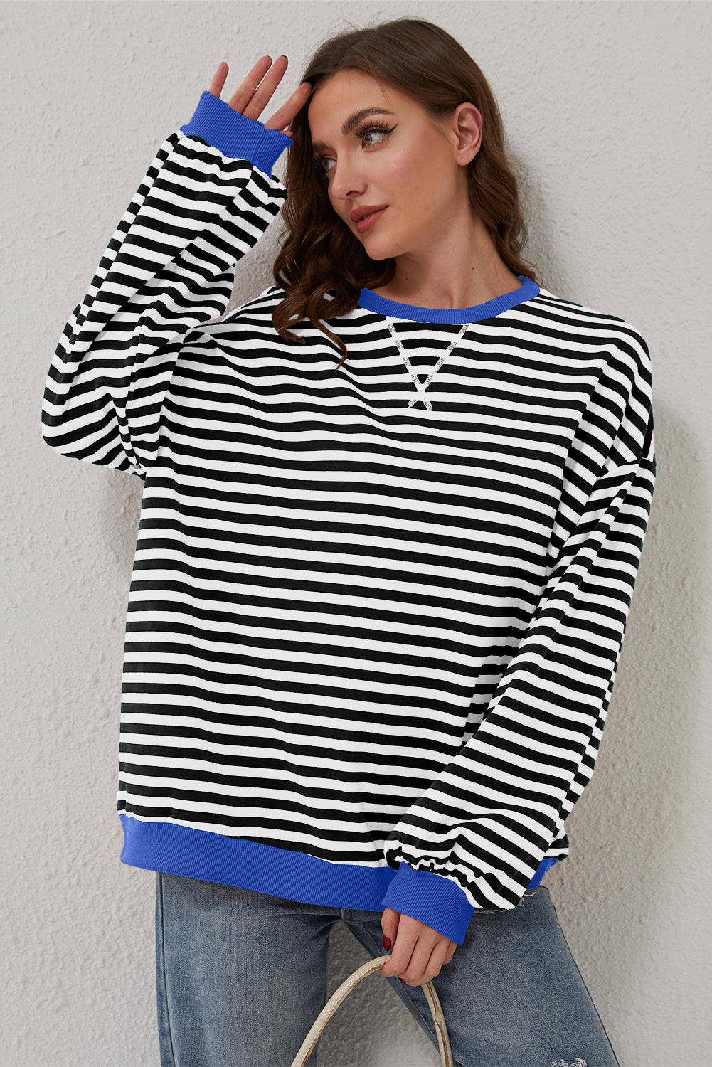 Cozy Striped Relaxation Sweater