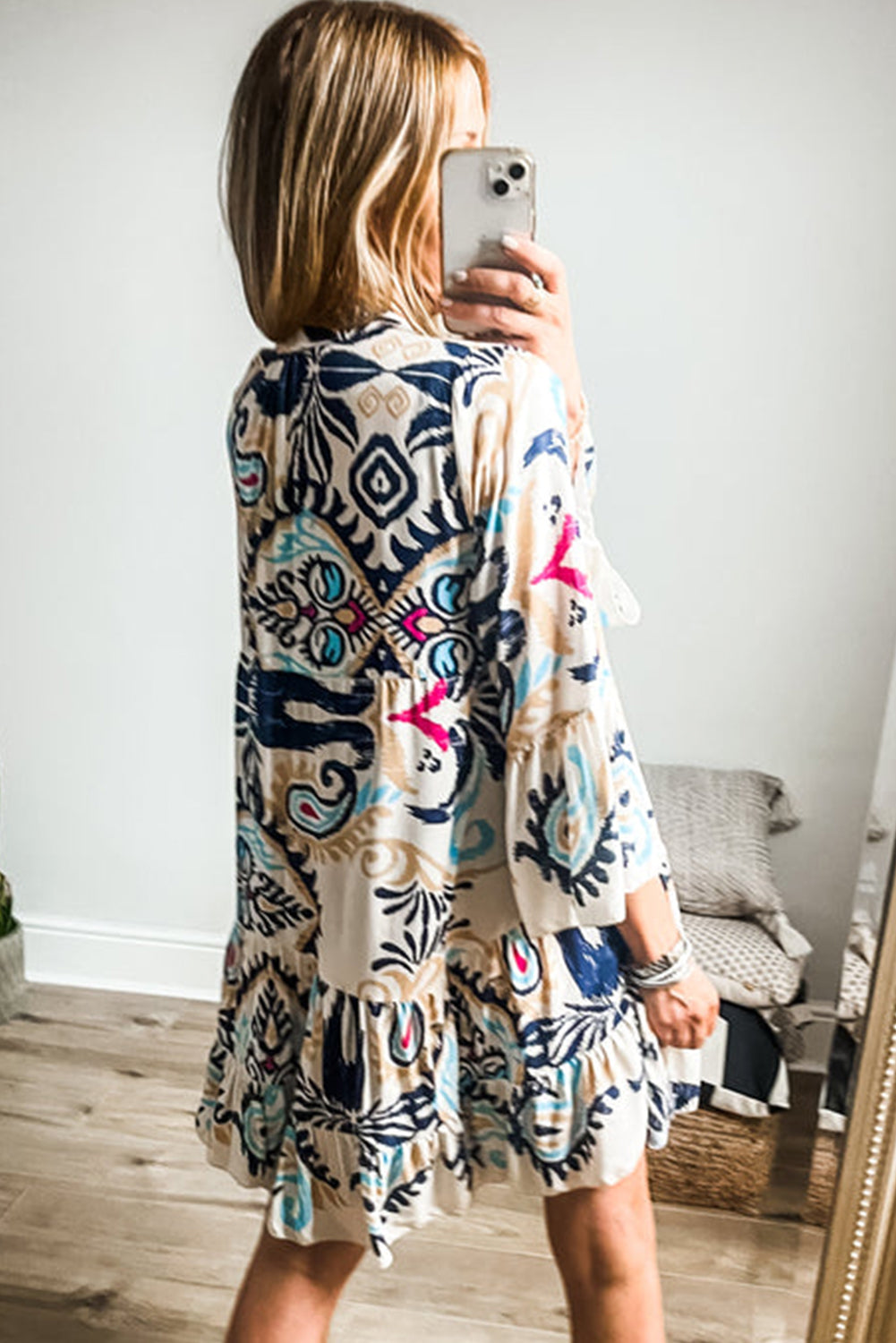 Printed Mini Dress