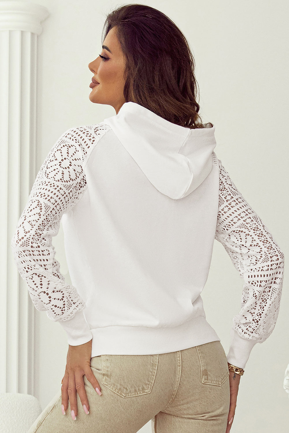 Lace Patchwork Hoodie