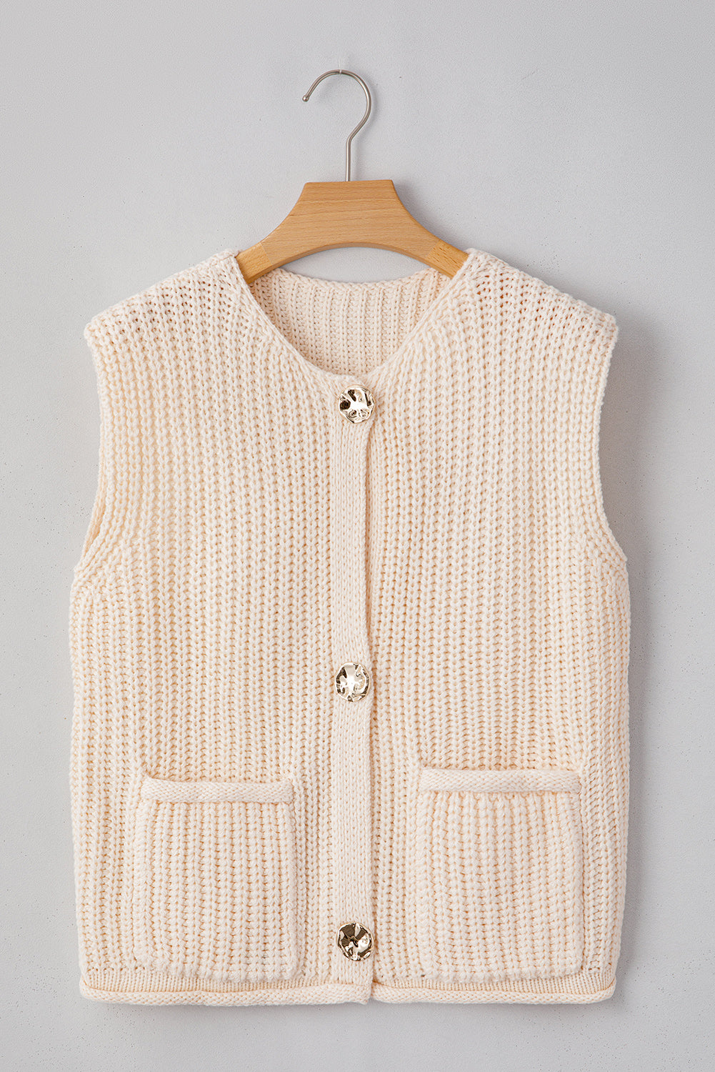 Cozy Buttoned Knit Vest