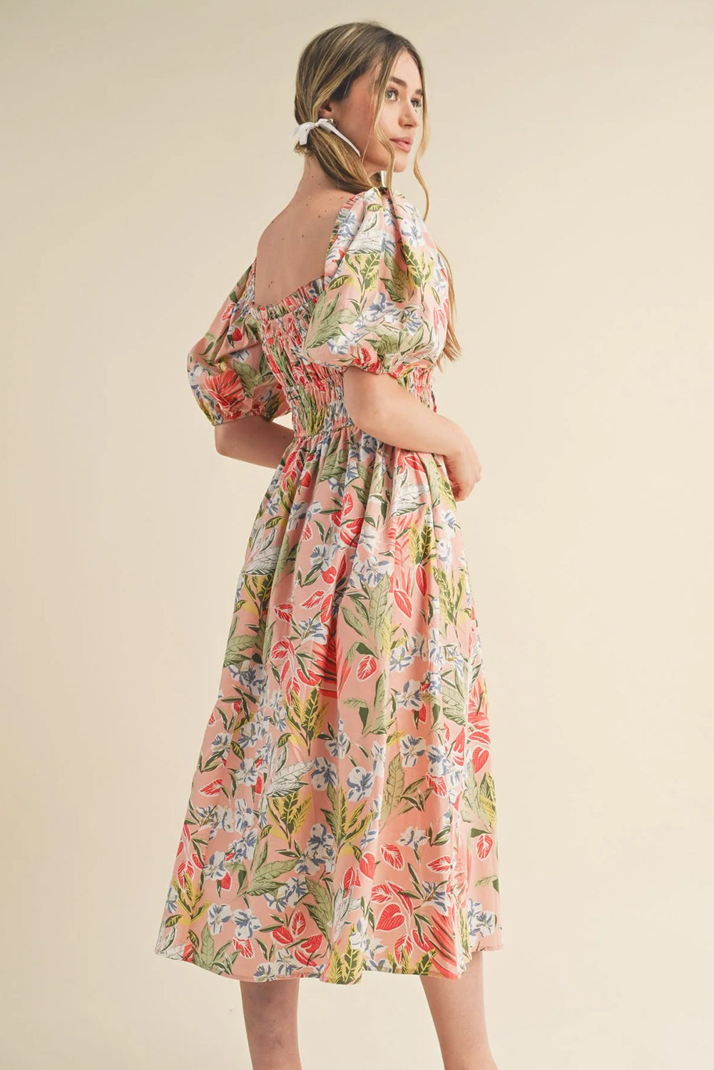 Pink Floral Maxi Dress