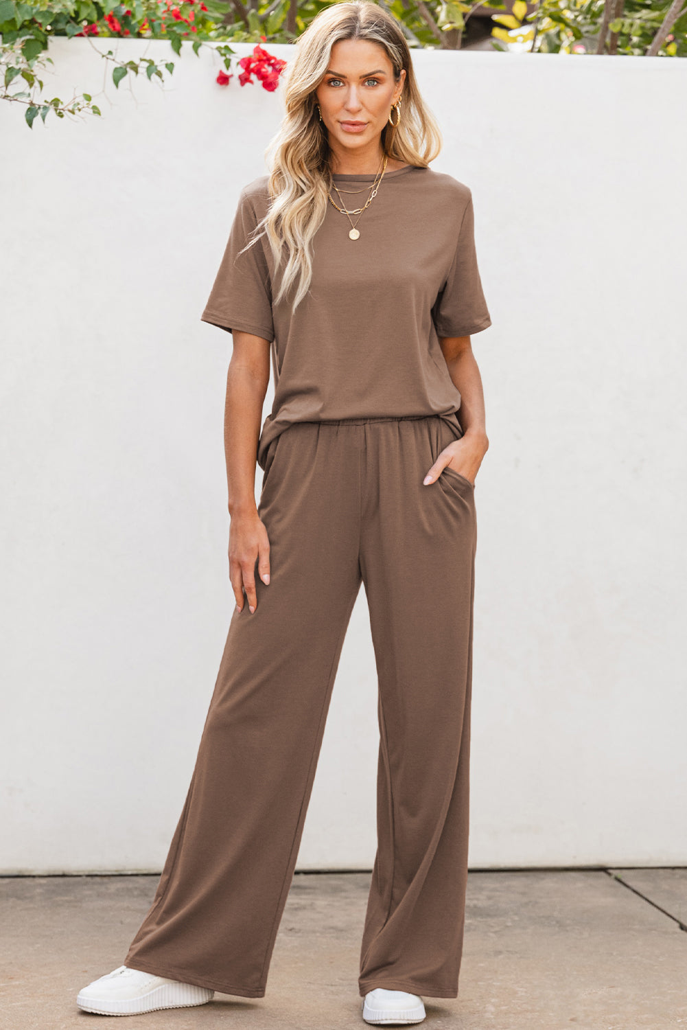 Wide Leg Pants Set