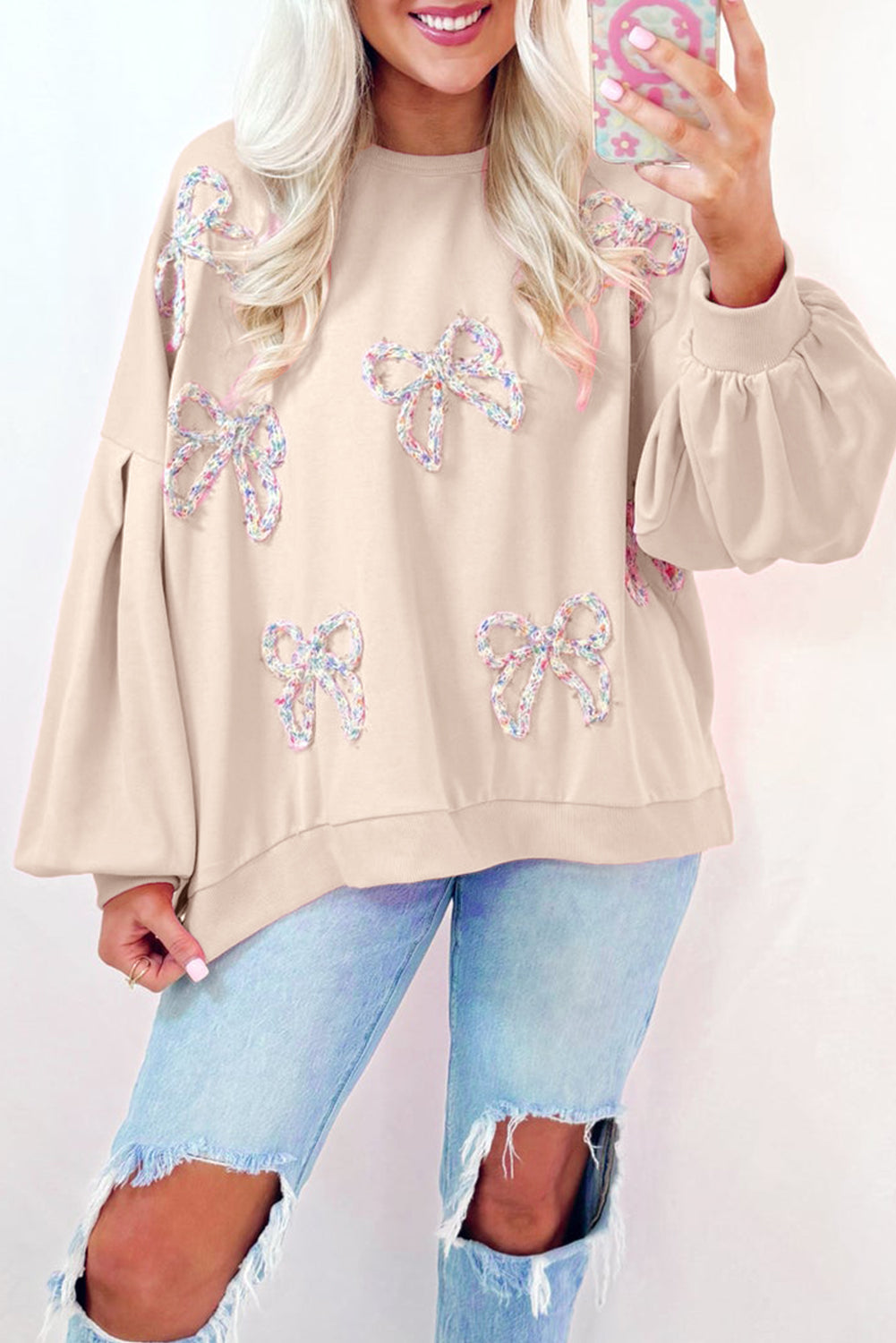 Bow Sleeve Pullover