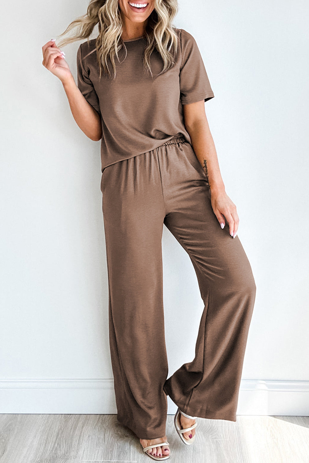 Wide Leg Pants Set