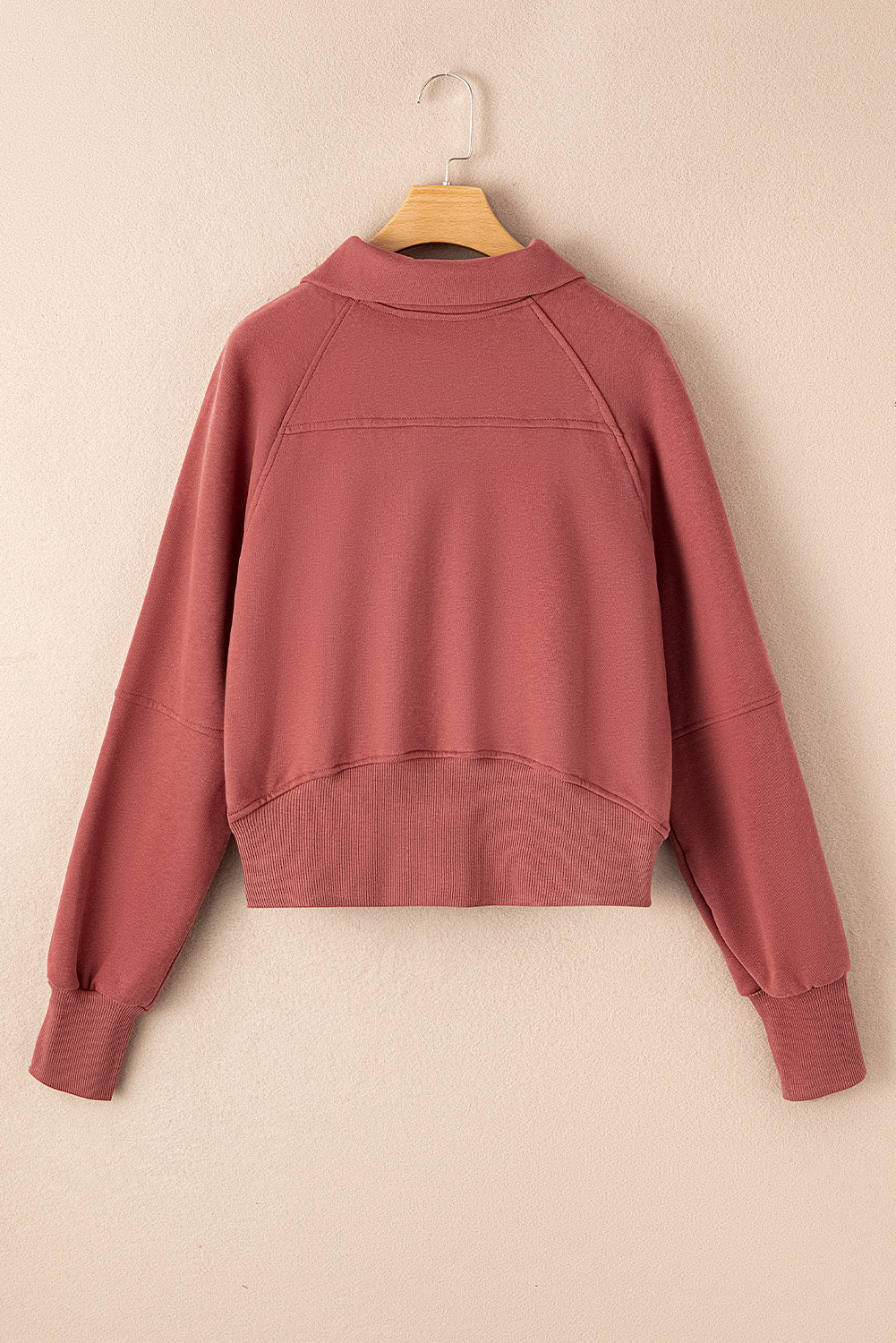 Brown Fleece Lined Zip Sweatshirt